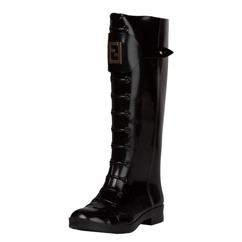 fendi thigh high|fendi lace up rain boots.